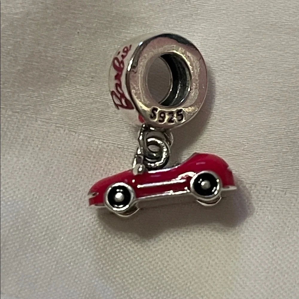 925 Sterling Silver Pink “Barbie” Car Charm Pendant